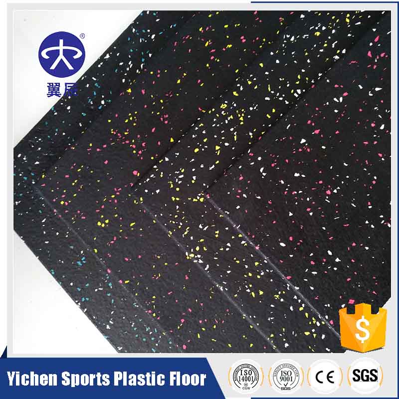 Composite surface layer two-color dot rubber floor