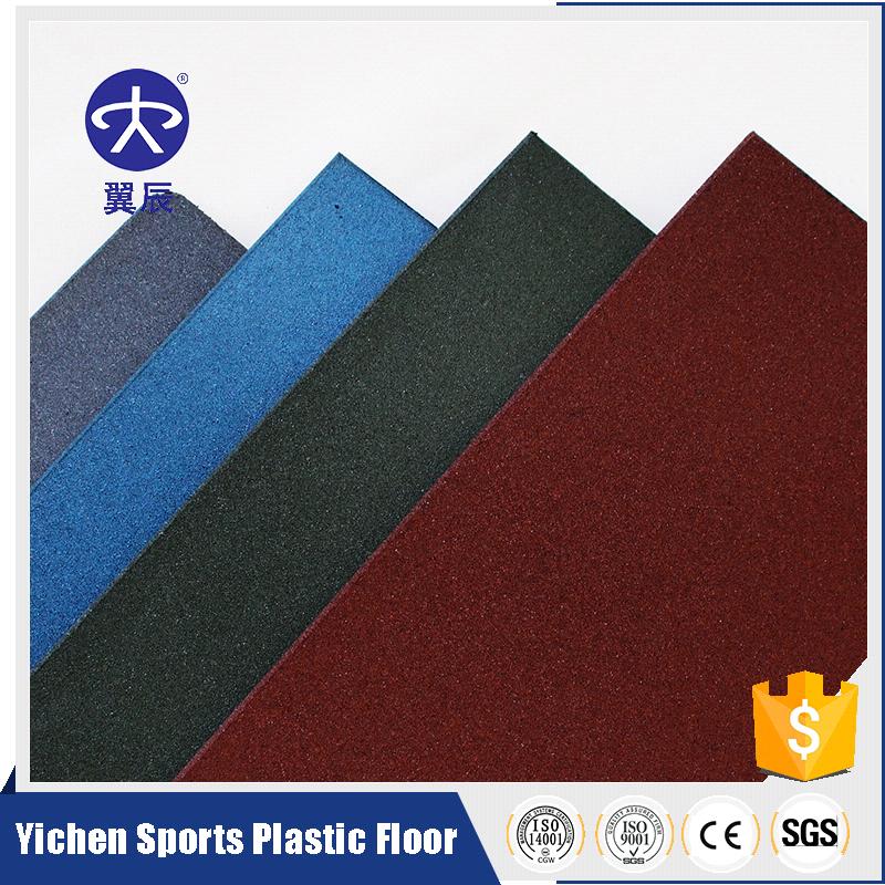 Solid color rubber floor